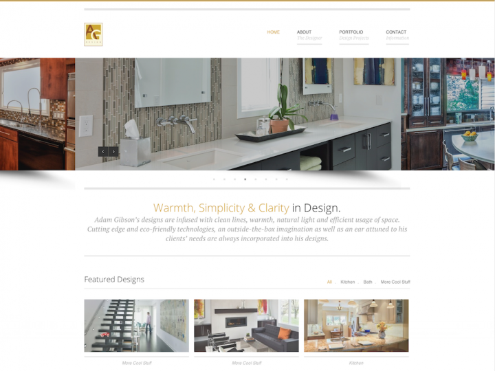 New Website: Adam Gibson Design