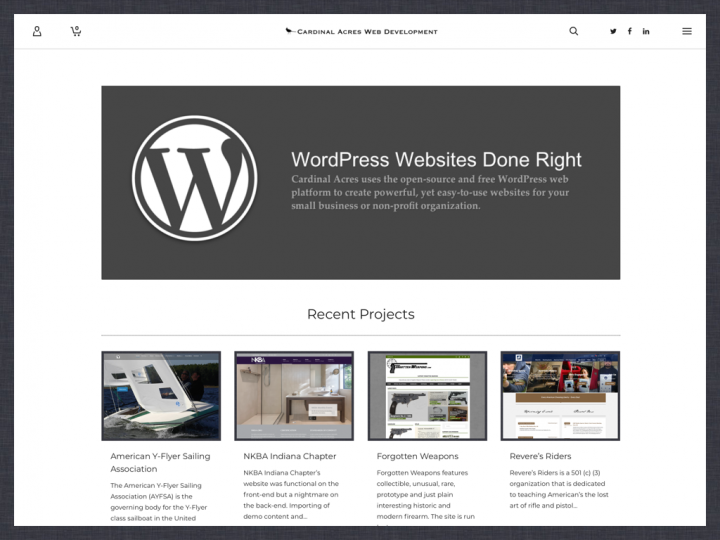 Website Redesign: Cardinal Acres Web Development