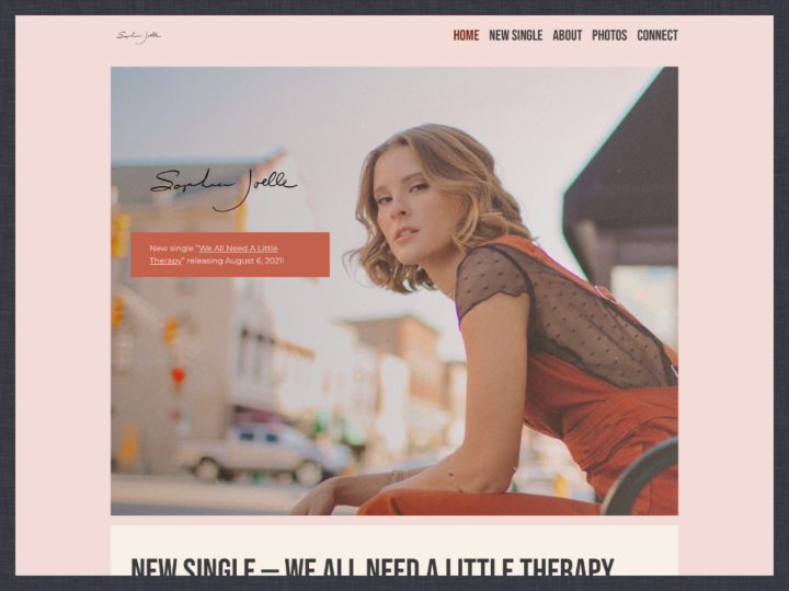 Website Redesign: Sophia Joelle